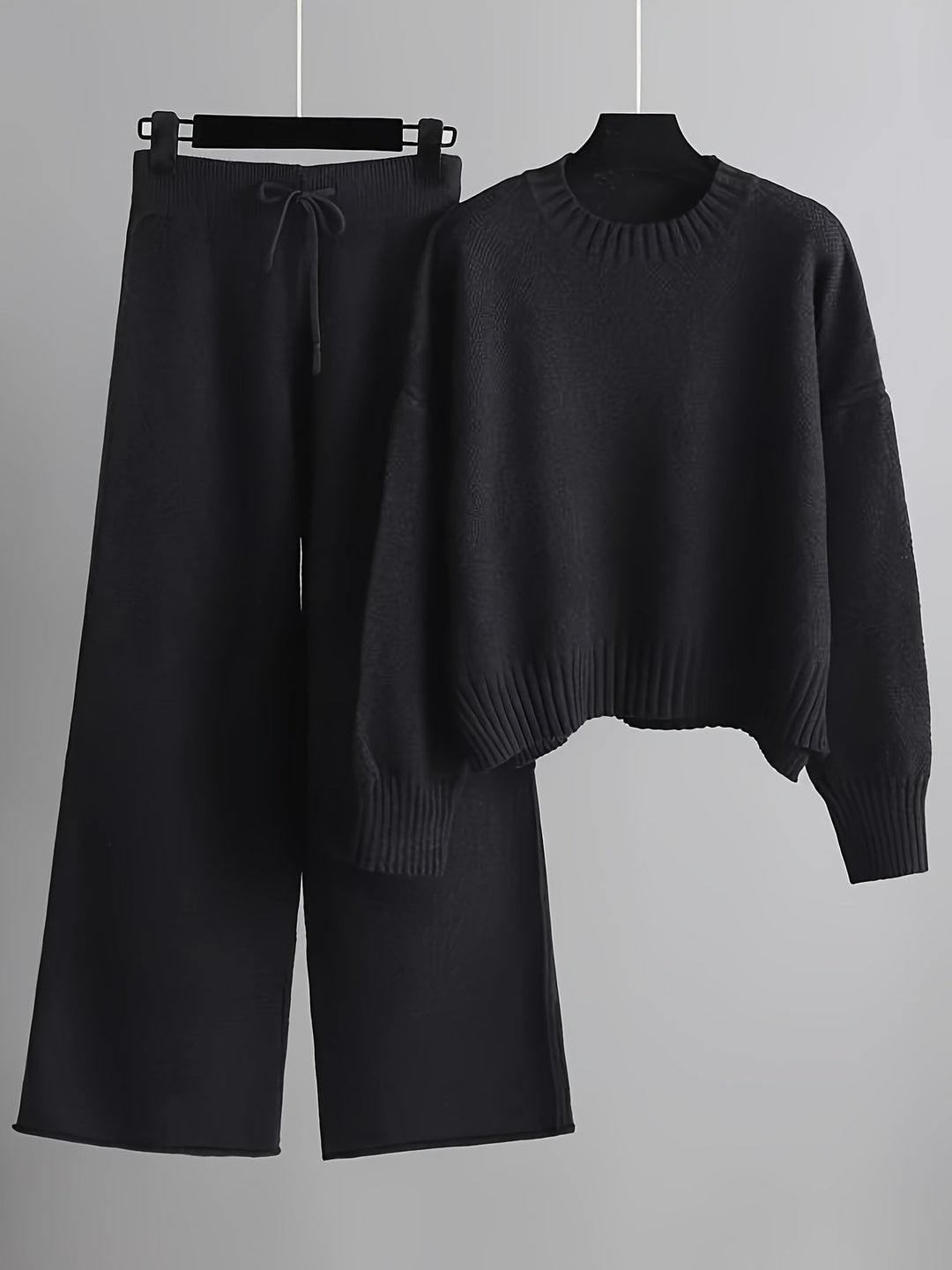 Emily™ Cozy Knit Loungewear Set | Relaxed Sweater and Wide-Leg Trousers