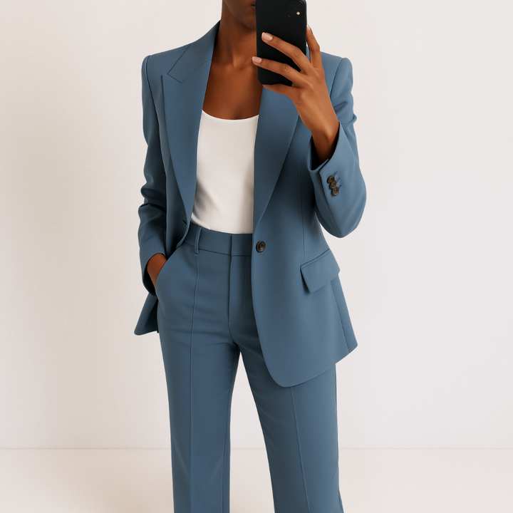 Melynda™ Stylish Two-Part Suit Set | Coordinated Top and Trousers