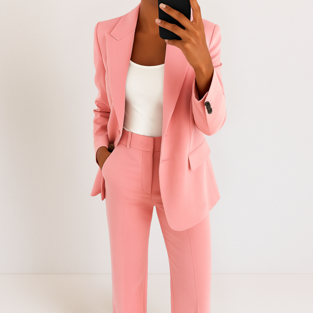 Melynda™ Stylish Two-Part Suit Set | Coordinated Top and Trousers