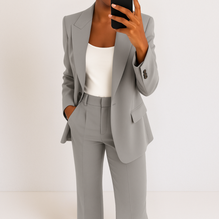 Melynda™ Stylish Two-Part Suit Set | Coordinated Top and Trousers