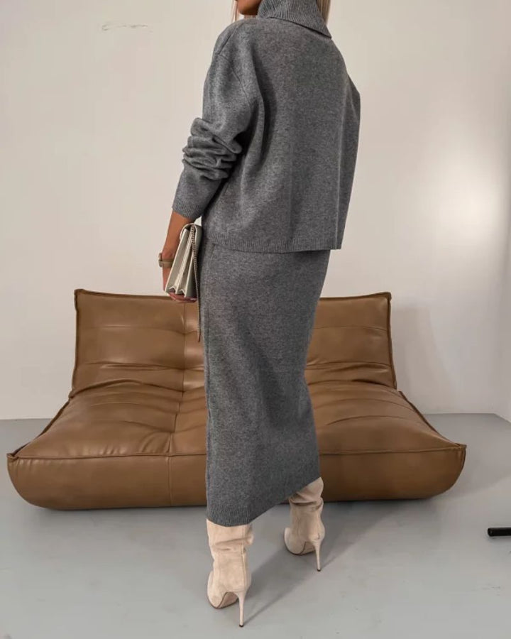 Darla™ Elegant Knit Set | Coordinated Knit Dress and Top