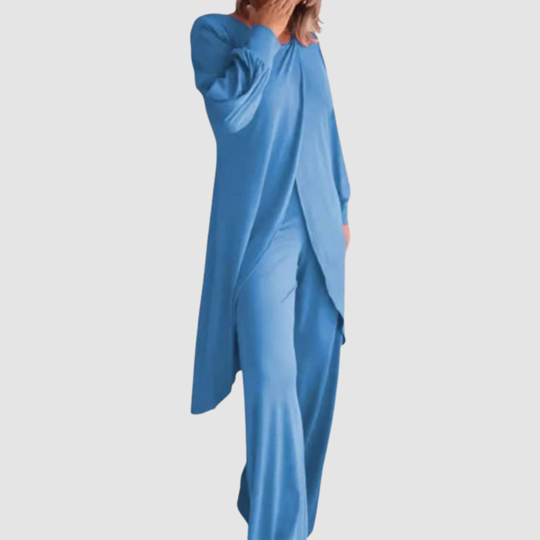 Laine™ Elegant 2-Piece Set | Longline Top and Comfortable Trousers