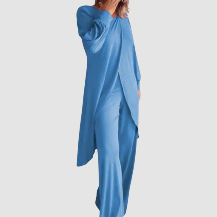 Laine™ Elegant 2-Piece Set | Longline Top and Comfortable Trousers