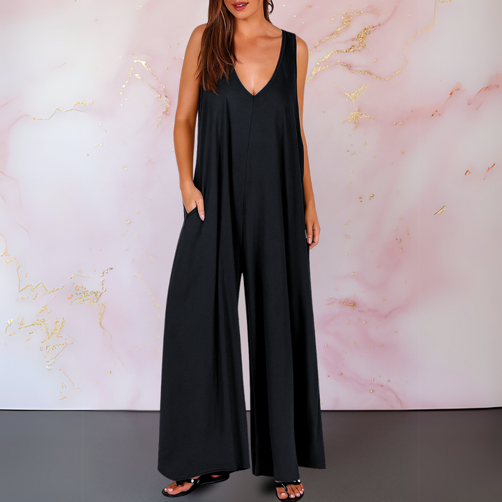 Nella™ Comfy V-Neck Jumpsuit | Relaxed Elegance in One Effortless Piece