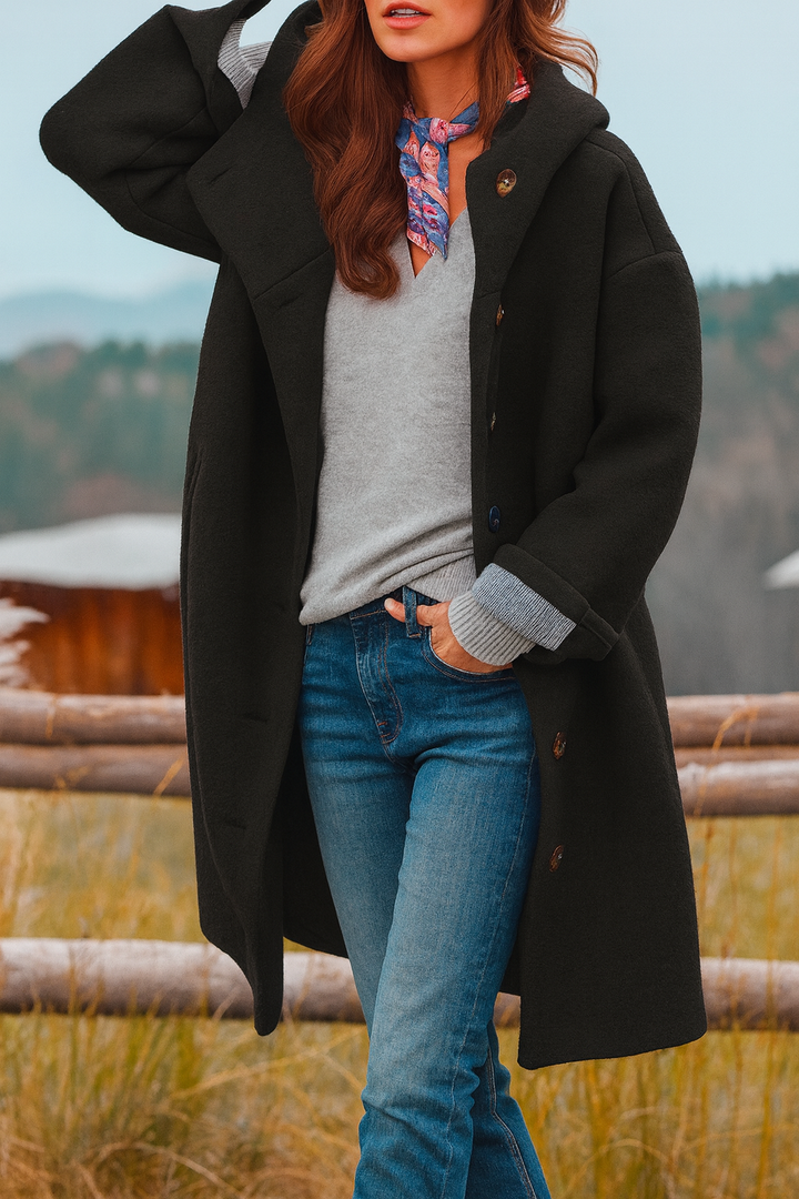 Lirra – Hooded Jacket with Modern Collar