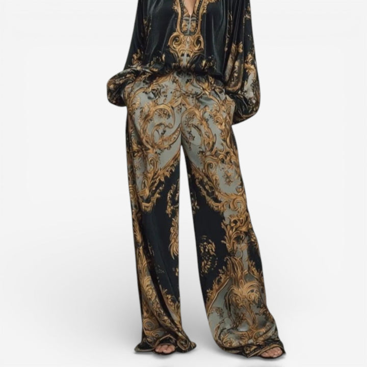 Maureen™ Elegant Printed Set | Ornate Fluid Co-Ord