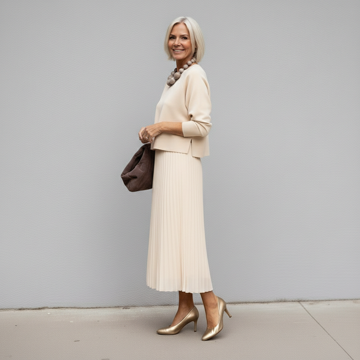 Emmie™ Elegant Two-Piece Set | Effortless Knit Layered Dress Set