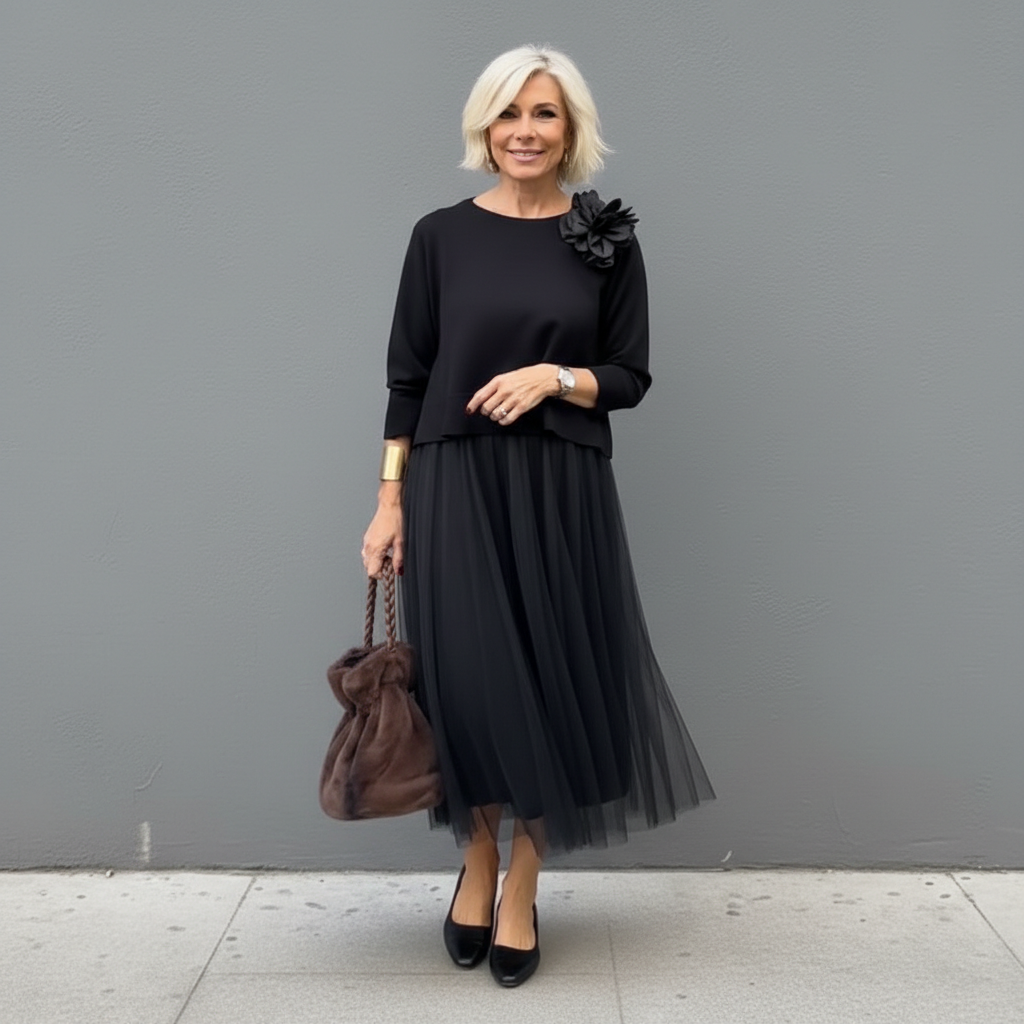 Emmie™ Elegant Two-Piece Set | Effortless Knit Layered Dress Set