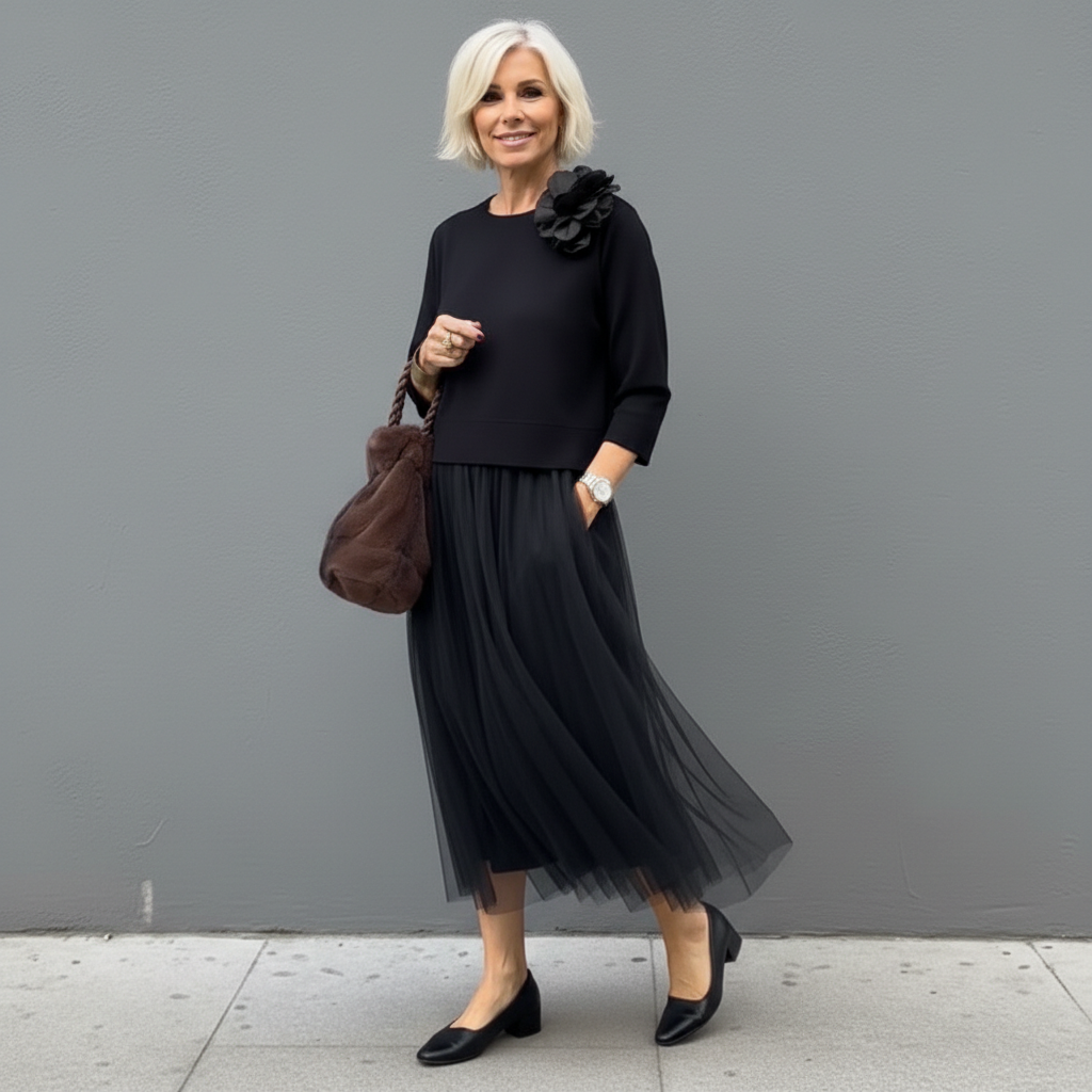 Emmie™ Elegant Two-Piece Set | Effortless Knit Layered Dress Set