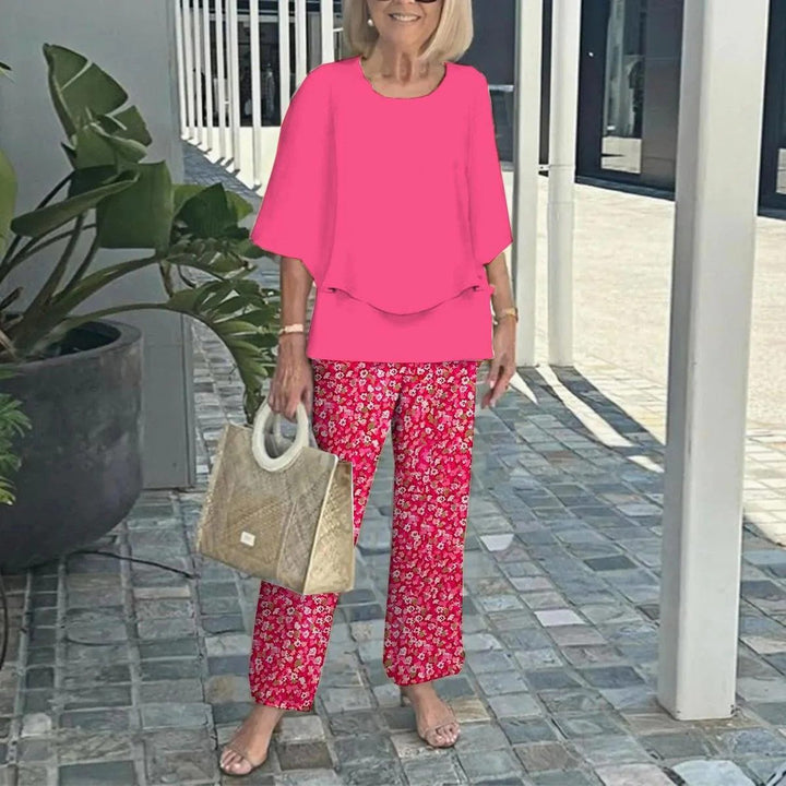 Wenda™ Effortless Two-Piece Set | Relaxed Top and Wide-Leg Trousers